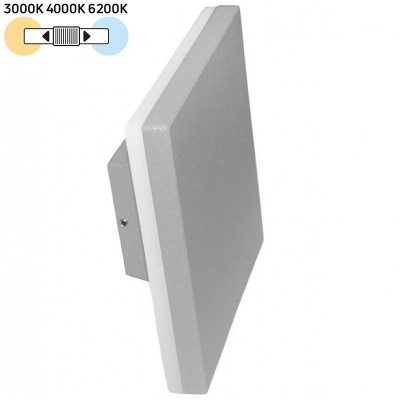 Φωτιστικό Απλίκα LED 10W 230V 1000lm CCT Αλουμινίου Γκρι IP54 9-8106
